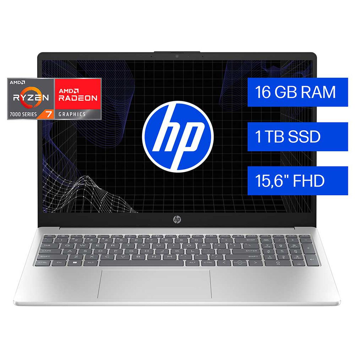 Notebook HP 15-fc0031la AMD Ryzen 7 16GB RAM 1TB SSD 15.6"