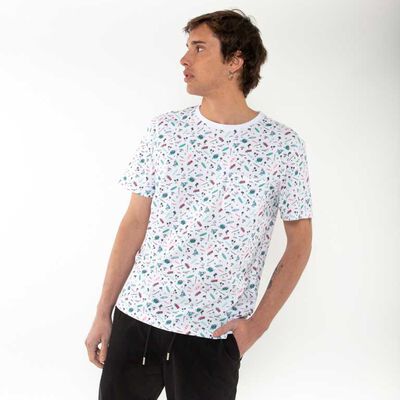 Polera Algodón Estampada Manga Corta Hombre Cutback