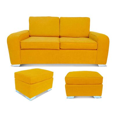 Imagen 1 del producto Juego de Living Elegant Detail Boston Sofá 3 Cuerpos + Dos Sillones 1 Cuerpo Oro