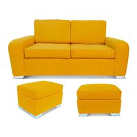 Juego de Living Elegant Detail Boston Sofá 3 Cuerpos + Dos Sillones 1 Cuerpo Oro