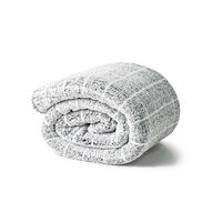 Frazada American Family Sherpa King Cuadros Gris