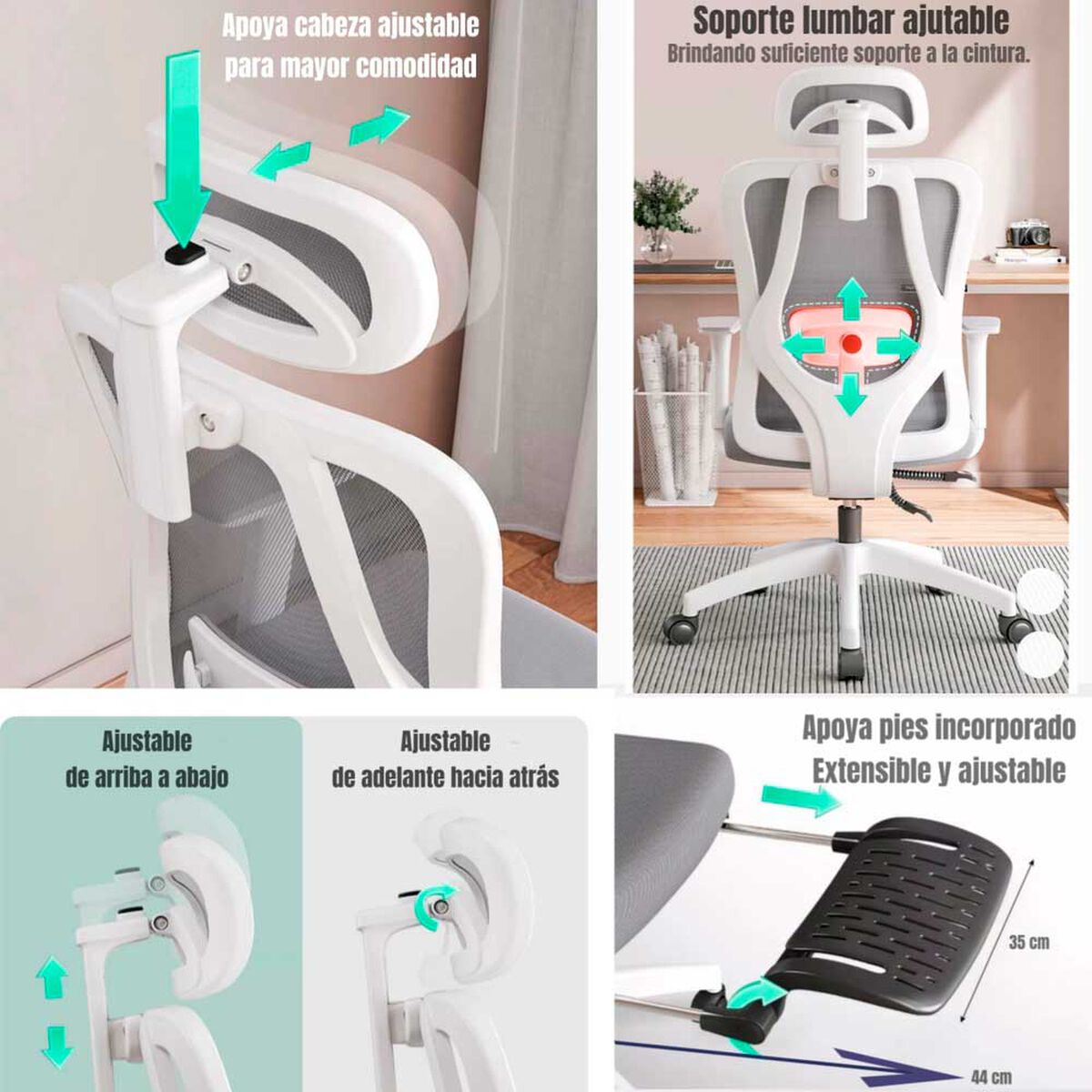 Silla de escritorio LuBabycas W205 Negro