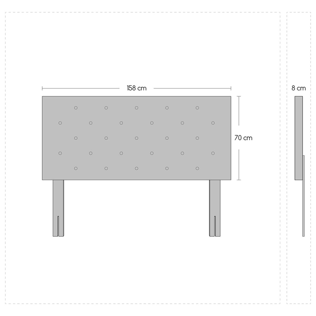 Cama Europea Celta 2 Plazas Black Soul + Respaldo + 2 Veladores Capitone