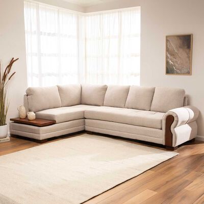 Sof&aacute; Seccional Living Factory Michigan 6 Cuerpos Beige