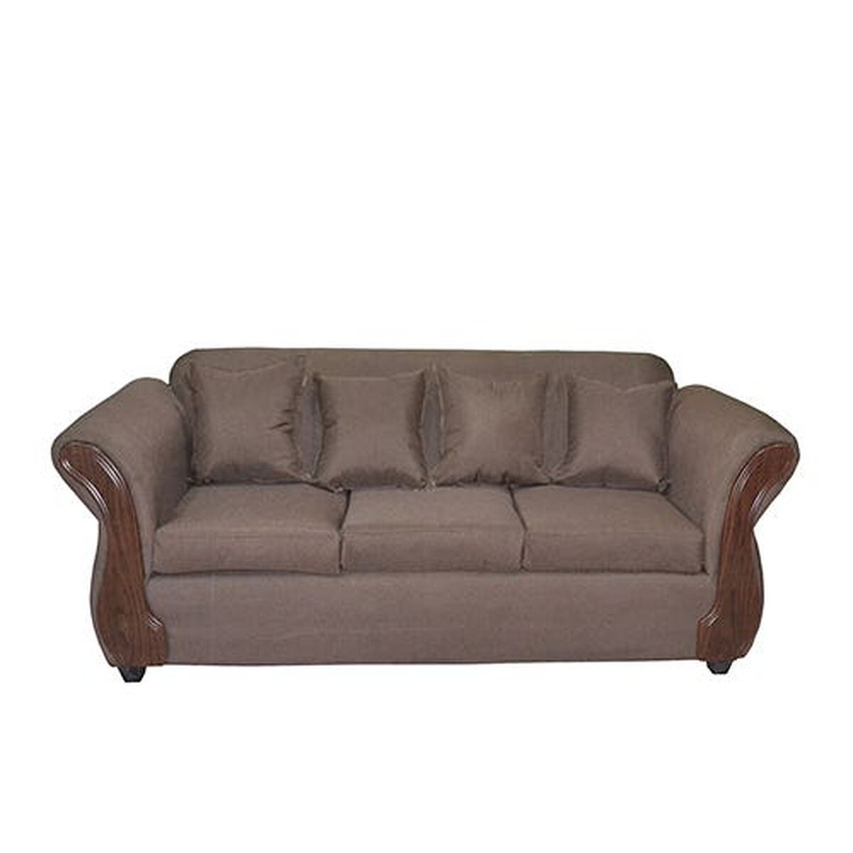 Juego de Living Diseño A&M Home Marco Sofá 3 Cuerpos + 2 Sillones 1 Cuerpo Chocolate