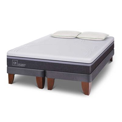 Imagen 2 del producto Cama Europea CIC Base Dividida 2 Plazas Ortopedic Advance + Set 2 Almohadas Da Soft Sleep