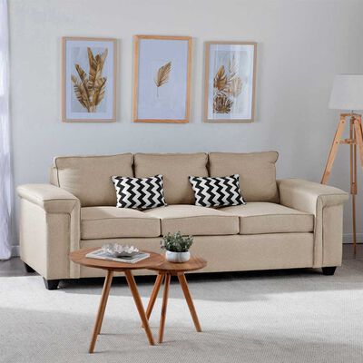 Sofá Mons Sicilia 3 Cuerpos Beige