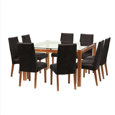 Juego de Comedor Latam Home Barcelona 8 Sillas Negro