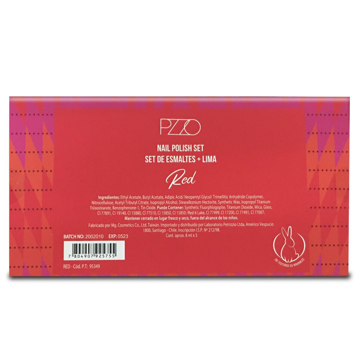 Set Esmaltes Nail Polish Set + Lima Red Petrizzio N20