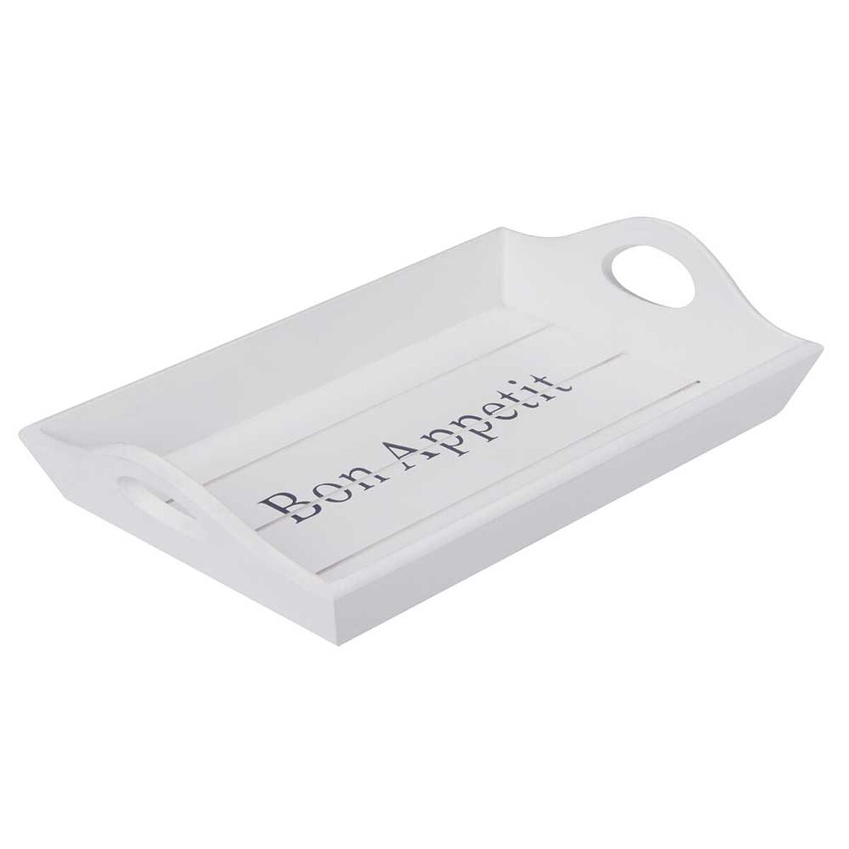 Bandeja Madera Vgo Bon Appetit Rectangular 22 x 15 cm Blanco