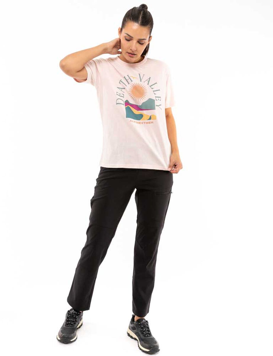Polera Deportiva Algodón Con Estampado Manga Corta Mujer Alpinextrem