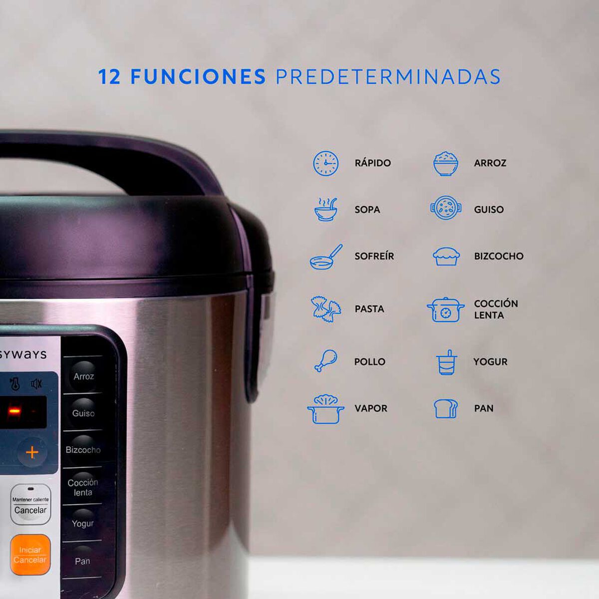 Olla de Cocción Easyways MultiCooker Pro 5,5 lts.