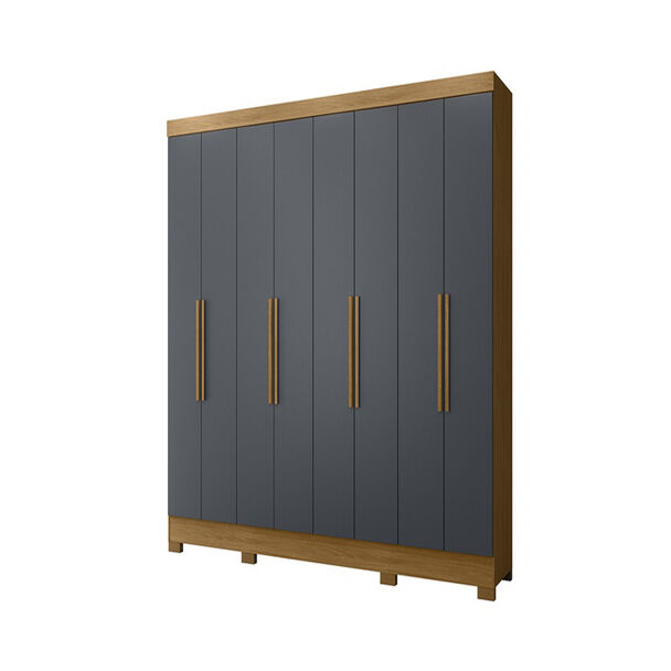 Closet Di Poretti Diplomata 8 Puertas 4 Cajones Café y Gris