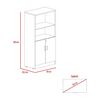 Biblioteca TuHome Home Office 2 Puertas Negro Soft Coñac