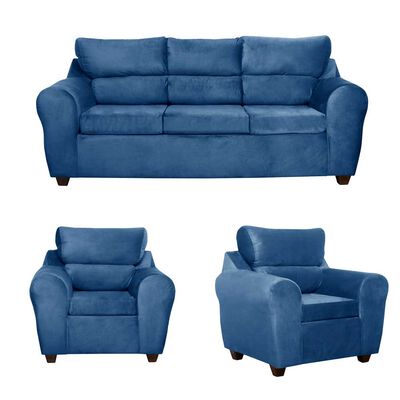 Juego de Living Mexx Muebles Dubai 5 Cuerpos Petroleo