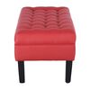 Banqueta Bodevir Wood Capitone 2 Cuerpos Rojo