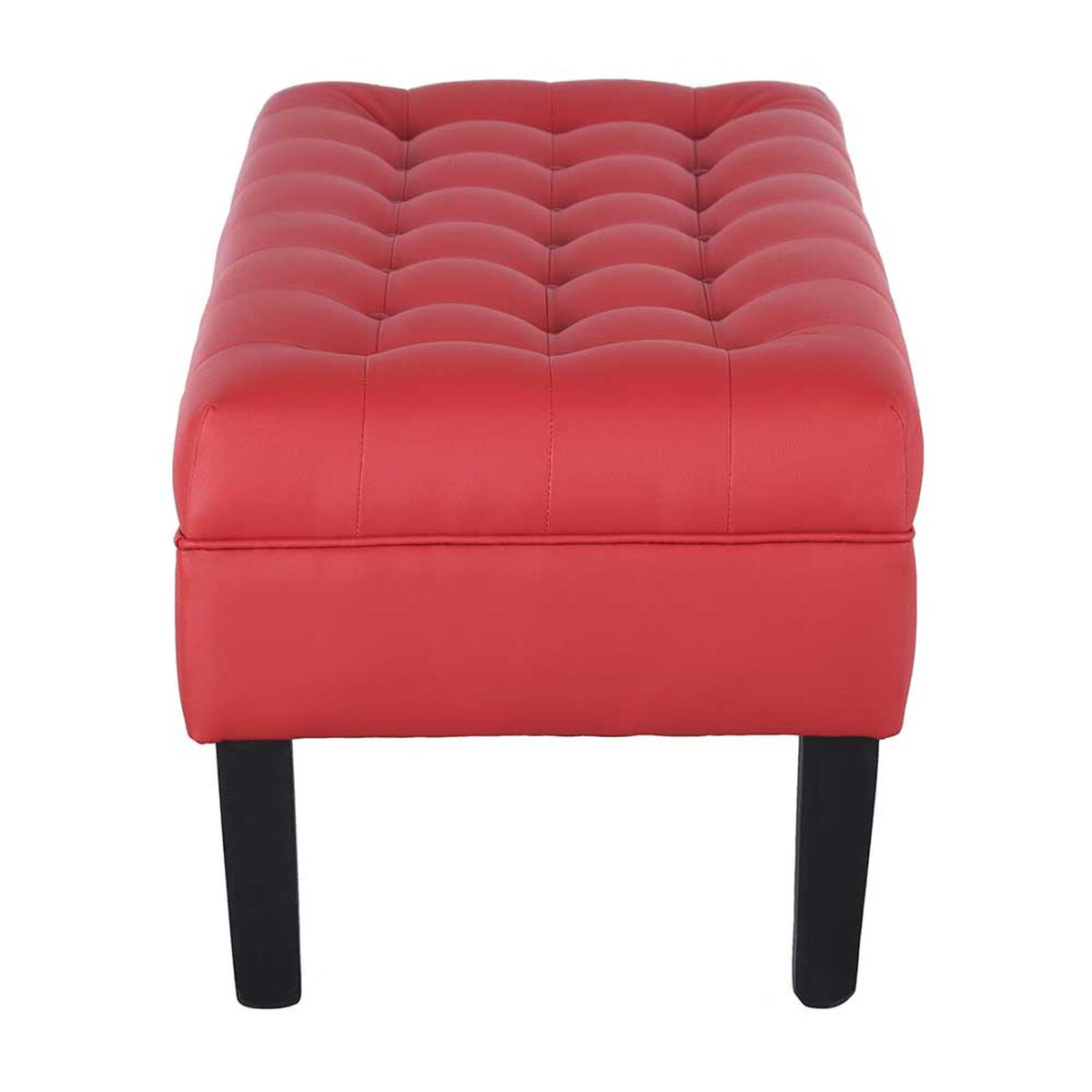 Banqueta Bodevir Wood Capitone 2 Cuerpos Rojo
