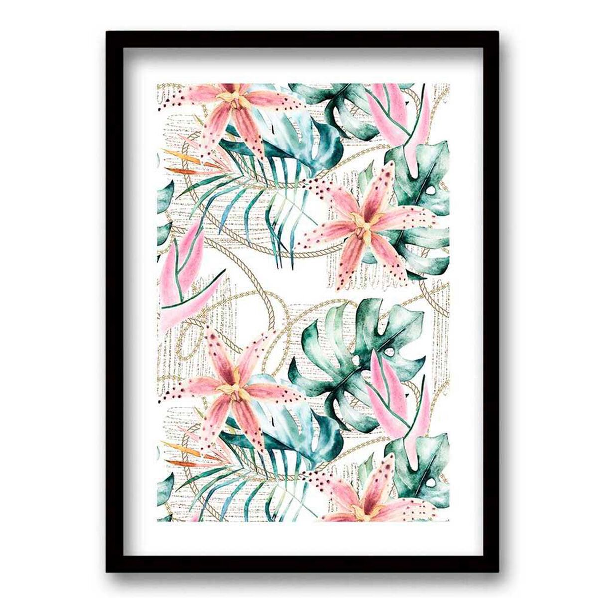 Cuadro Decorativo Retela Hojas Cadenas 70 x 50 cm