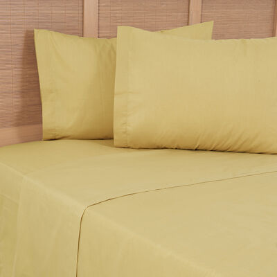 Imagen 1 del producto Juego de Sábanas Mashini 144 Hilos 2 Plazas Lisa Mostaza