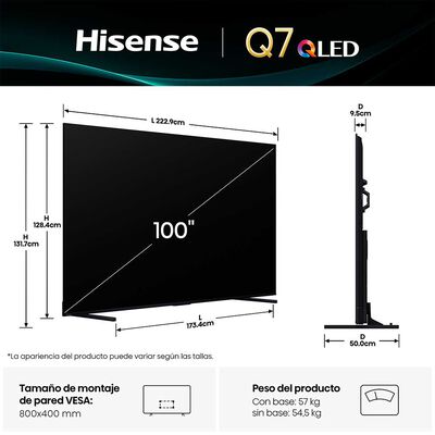Imagen 2 del producto Smart TV QLED 100"" Hisense 4K 100Q7QG