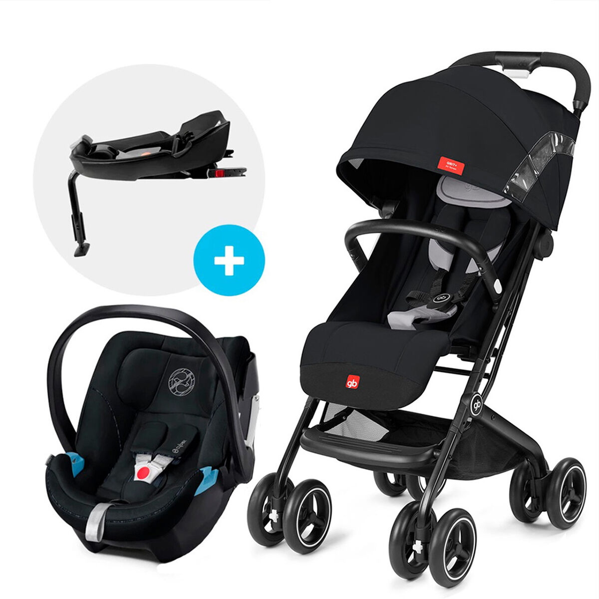 Coche Travel System Qbit At + Silla Aton 5 + Base