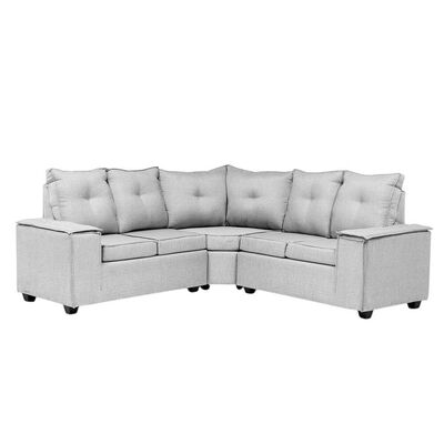 Imagen 2 del producto Sofá Seccional Mexx Muebles Hamburgo 5 Cuerpos Gris
