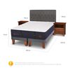 Cama Europea CIC Base Dividida King Grand Premium + Respaldo + Veladores