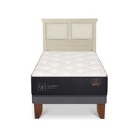 Cama Europea CIC 1,5 Plazas Premium + Respaldo Torino Alpino