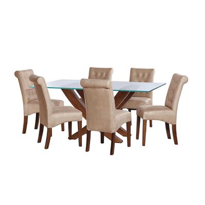 Imagen 1 del producto Juego de Comedor Latam Home Alicante 6 Sillas Beige