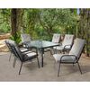 Juego de Comedor para Terraza Casanova Murano 6 Sillas Gris