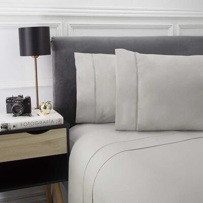 Imagen 2 del producto Juego de Sábanas Liso Zibel 200 Hilos King Blanco