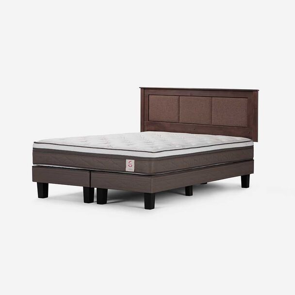 Cama Europea Rosen Base Dividida King New Style 6 + Respaldo Rachel