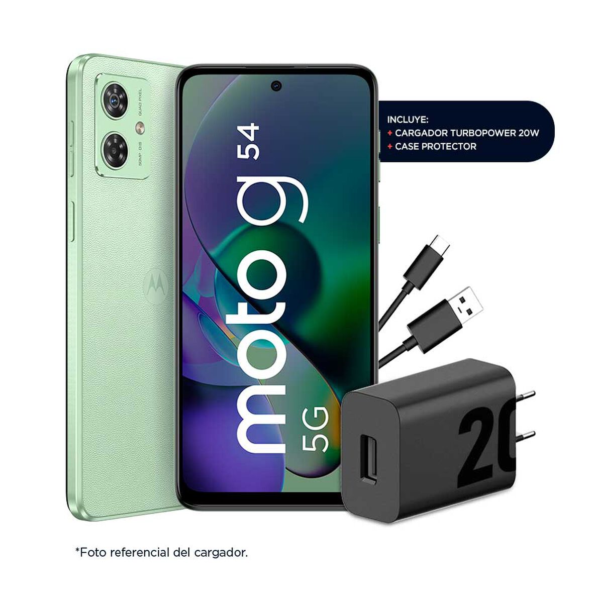 Celular Motorola Moto G54 5G 256GB 6,49" Verde Menta Liberado