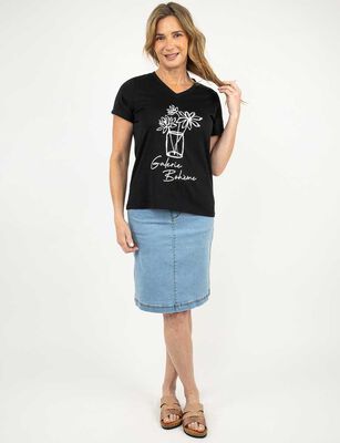 Imagen 2 del producto Polera Manga Corta Mujer Portman Club Negro-2