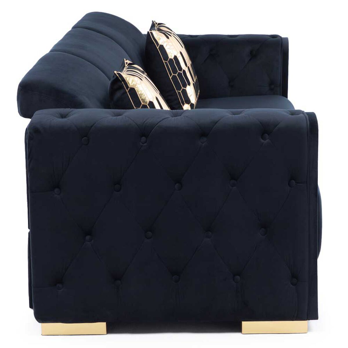 Sof&aacute; Daniels 3 Cuerpos Negro Dorado