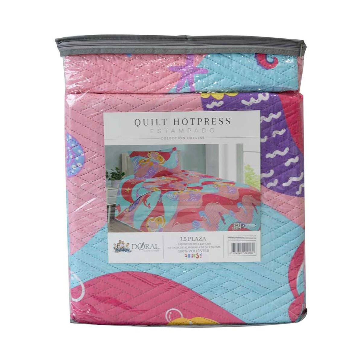 Quilt Infantil Doral 1,5 Plazas Origins Sirena