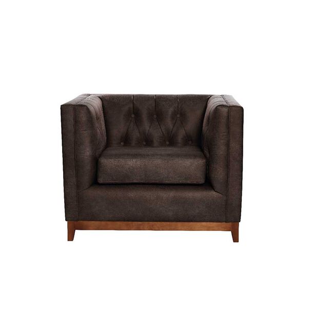 Sillón Latam Home Cuero Colorado Roma 1 Cuerpo Marron