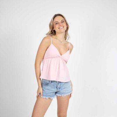Polera Pabilo Escote Cruzado Sin Mangas Mujer Icono