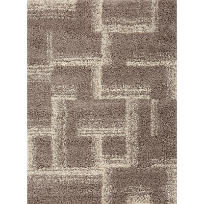 IDETEX Bajada de Cama Idetex Shaggy Maze 50 x 100 cm Beige