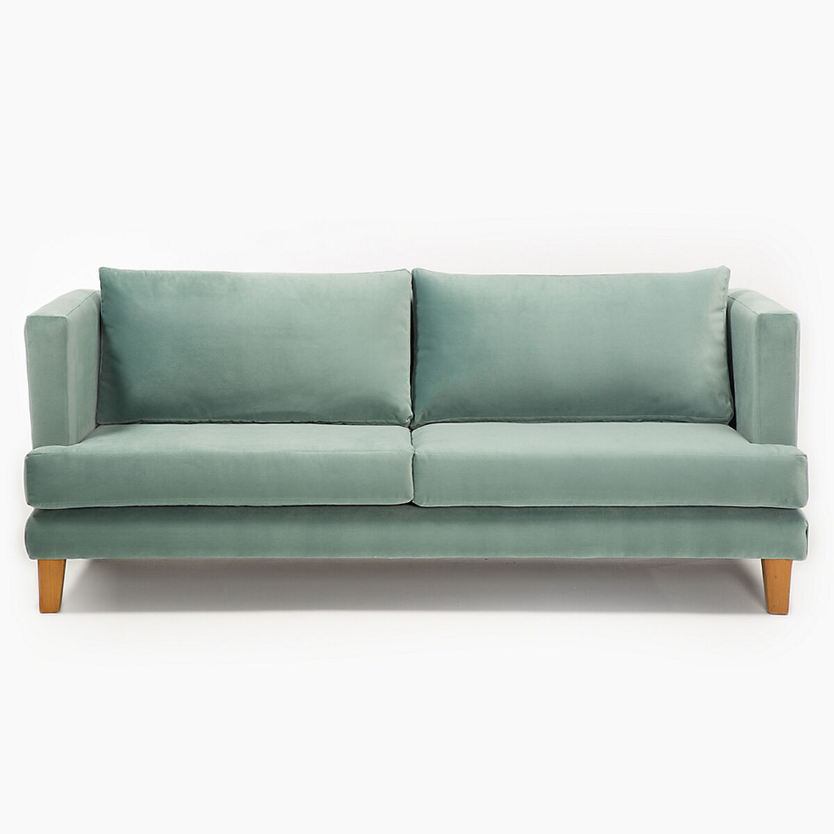 Juego de Living Barra Design Larisa Sofá 3 Cuerpos + Dos Sillones 1 Cuerpo Verde Claro