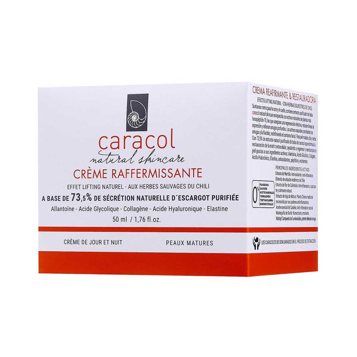 Crema Reafirmante Restauradora Facial Caracol Natural 50 ml