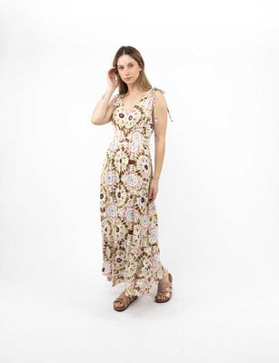 Imagen 1 del producto Vestido Maxi Sin Mangas Mujer Alma Crudo, Morado, Rosado