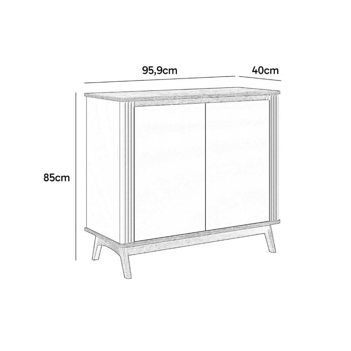 Buffet Amuv Sara 2 Puertas Gris