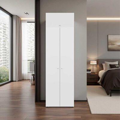 Combo Closet Tuhome 3 Puertas + M&oacute;dulo Superior Dreams Blanco