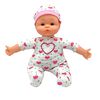 Muñeca Baby Doll Cuerpo Blando Corazón, 12 Sonidos Colores Surtidos Bostecitos