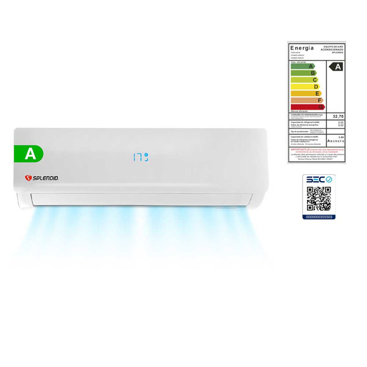 Aire Acondicionado Splendid Split 9000BTU