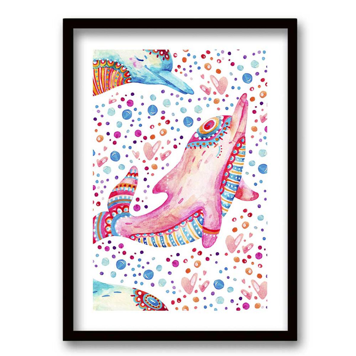Cuadro Decorativo Retela Dolphins 50 x 35 cm