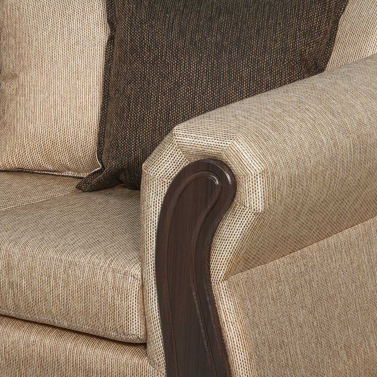 Sofá Black Factory Serrano 3 Cuerpos Beige