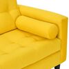 Juego de Living Bodevir Retro Felpa 3 Cuerpos + Dos Sillones 1 Cuerpo Amarillo