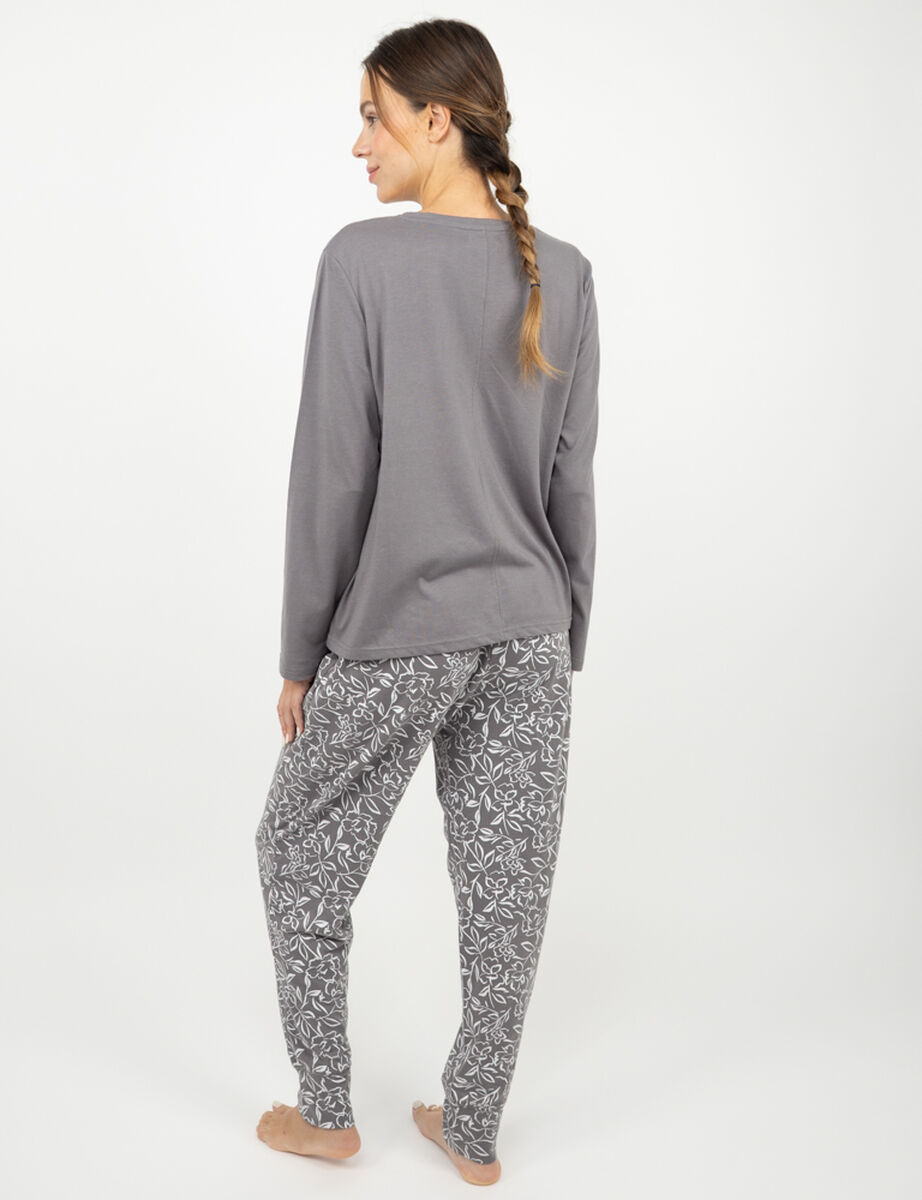 Pijama Algod&oacute;n Manga larga Mujer Portman Club